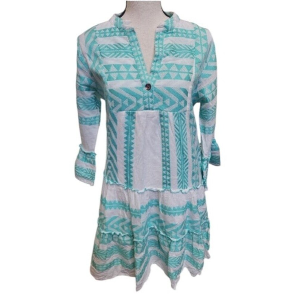 THML Devotion Twins Ella Embroidered Tunic Dress Bryn Lined Size XS Boho